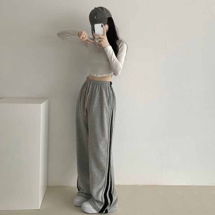 【SHORT/LONG 丈別】トレーニングワイドパンツ(5color) GRAY
