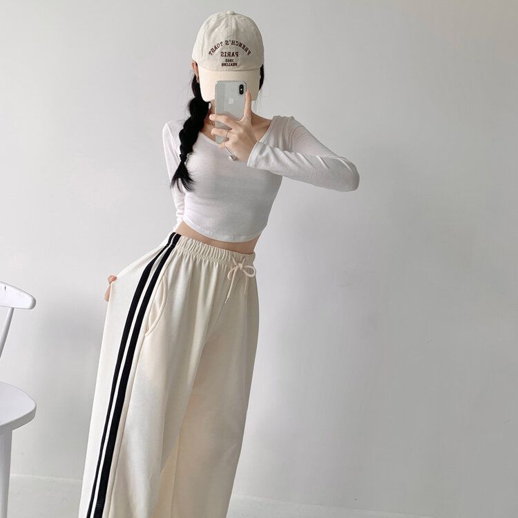 【SHORT/LONG 丈別】トレーニングワイドパンツ(5color) CREAM