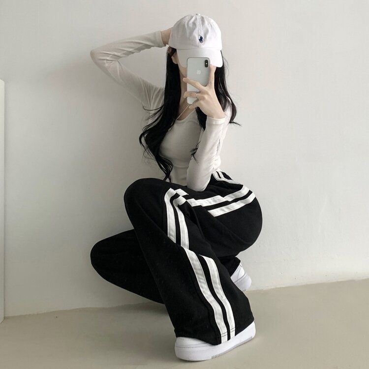 【SHORT/LONG 丈別】トレーニングワイドパンツ(5color) BLACK