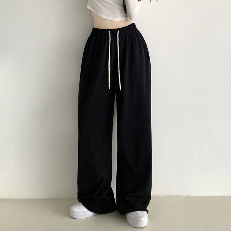 【SHORT/LONG 丈別】トレーニングワイドパンツ(5color) BLACK