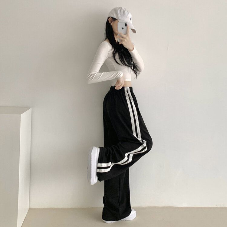 【SHORT/LONG 丈別】トレーニングワイドパンツ(5color) BLACK