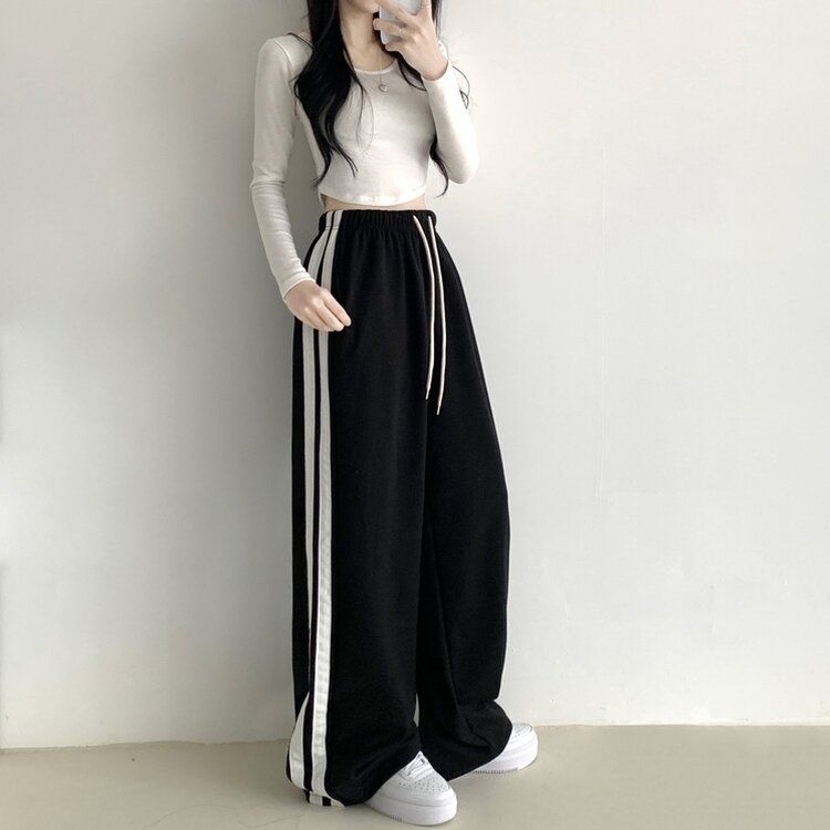 【SHORT/LONG 丈別】トレーニングワイドパンツ(5color) BLACK