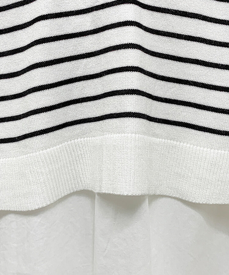 【SET】シャツ+ボーダーショルダーショールマフラー