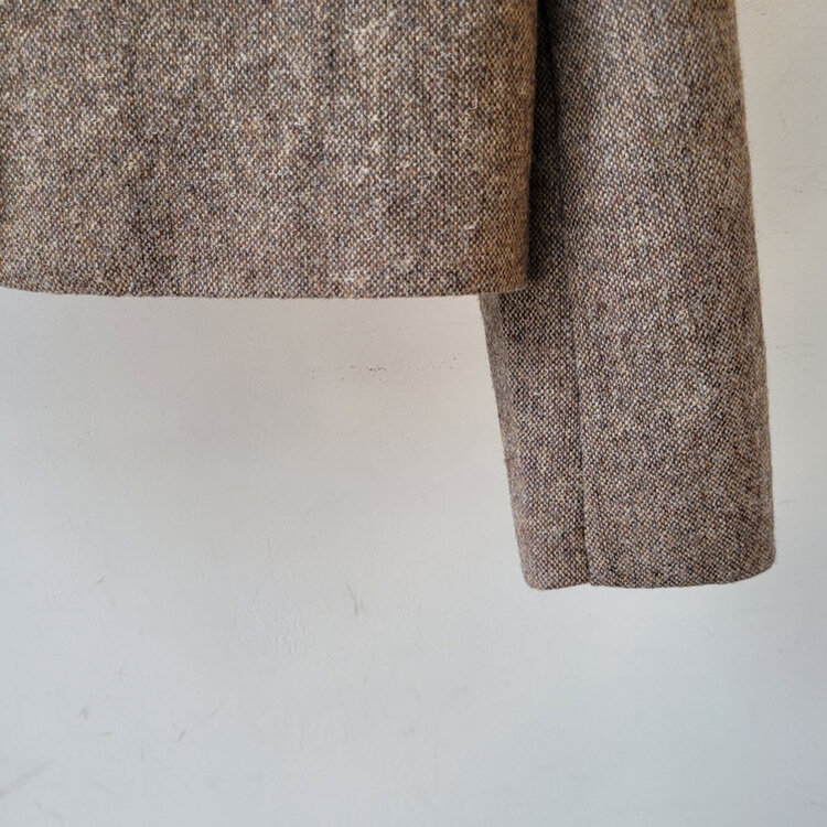 ツイードクロップラウンドジャケット