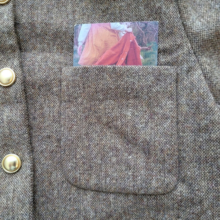 ツイードクロップラウンドジャケット