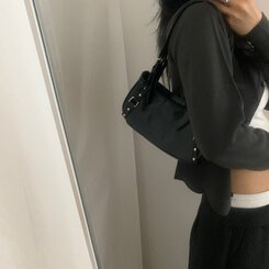 バッグ ベルトショルダーミニバッグ BLACK