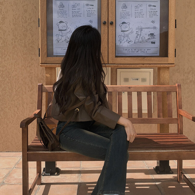 올드머니 노카라 레더 자켓 2color 브라운