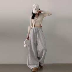 ハイウエストワイドトレーニングパンツ GRAY