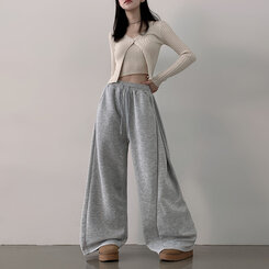 ハイウエストワイドトレーニングパンツ GRAY