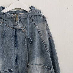 Y2Kオーバーフィットデニムジャンパー