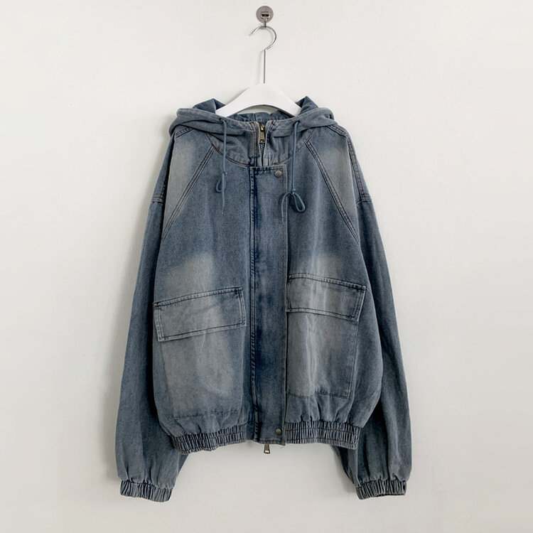 Y2Kオーバーフィットデニムジャンパー