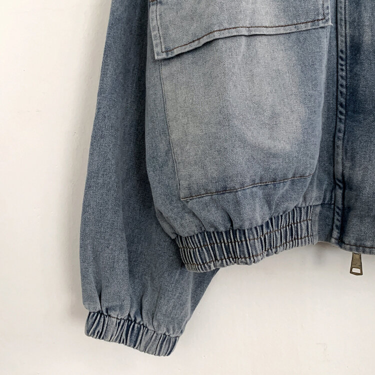 Y2Kオーバーフィットデニムジャンパー