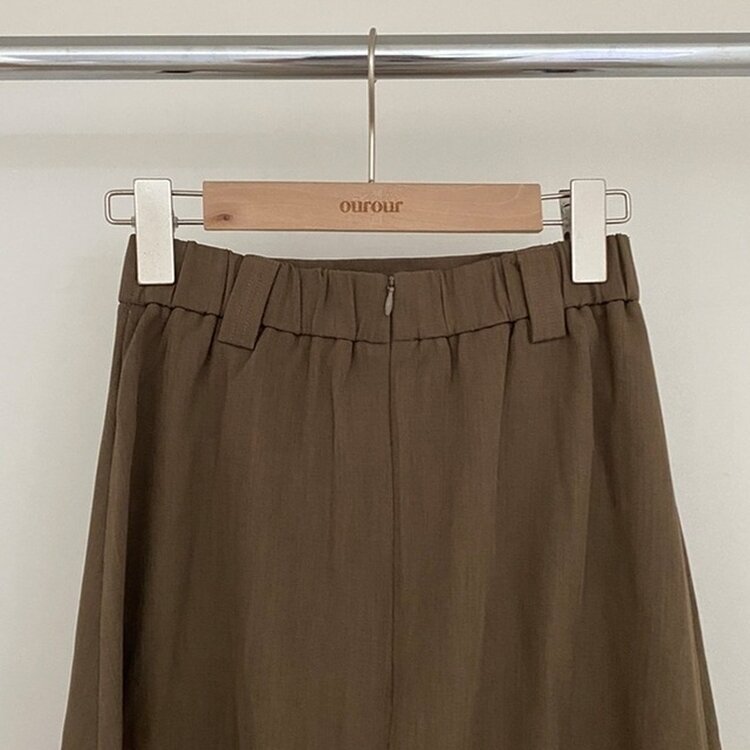 올비기닝 핀턱 밴딩 롱 플리츠 스커트