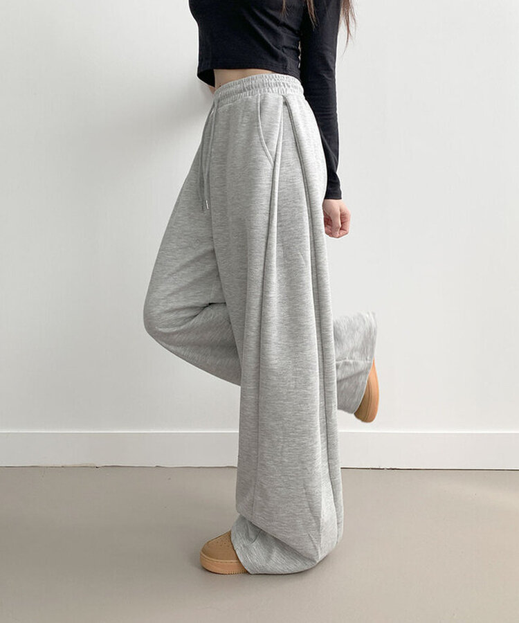 サイドピンタックワイドトレーニングパンツ GRAY