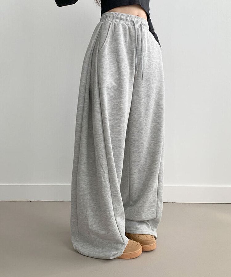 サイドピンタックワイドトレーニングパンツ GRAY