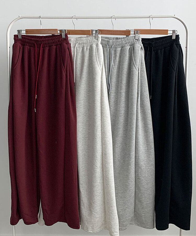 サイドピンタックワイドトレーニングパンツ