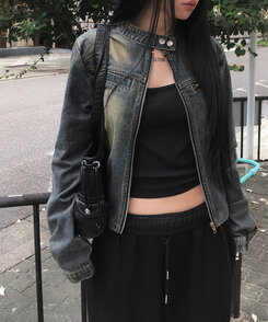 ウォッシュデニムジャケット DARK DENIM