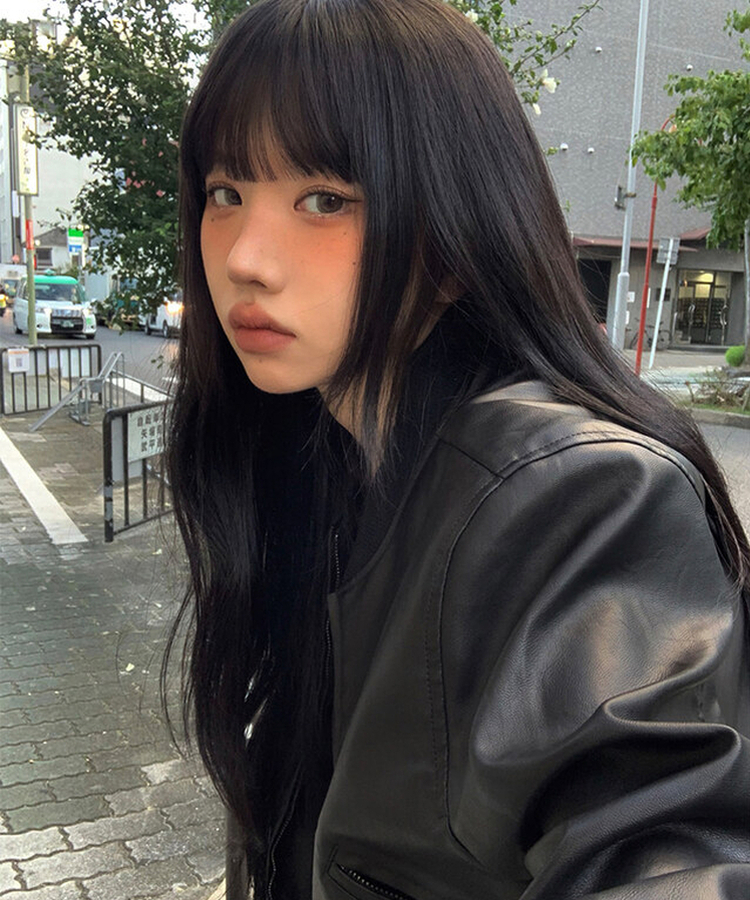 クロップレザージャケット BLACK