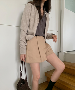 ラウンドネックカーディガン OATMEAL