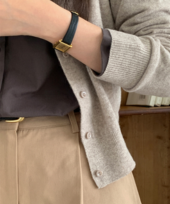 ラウンドネックカーディガン OATMEAL