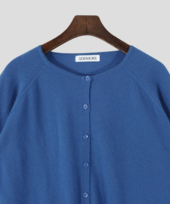 ラウンドネックカーディガン