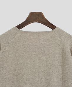 ラウンドネックカーディガン