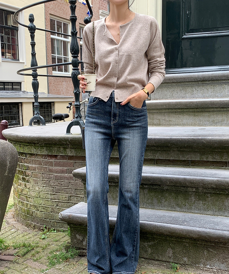 ラウンドネックカーディガン OATMEAL