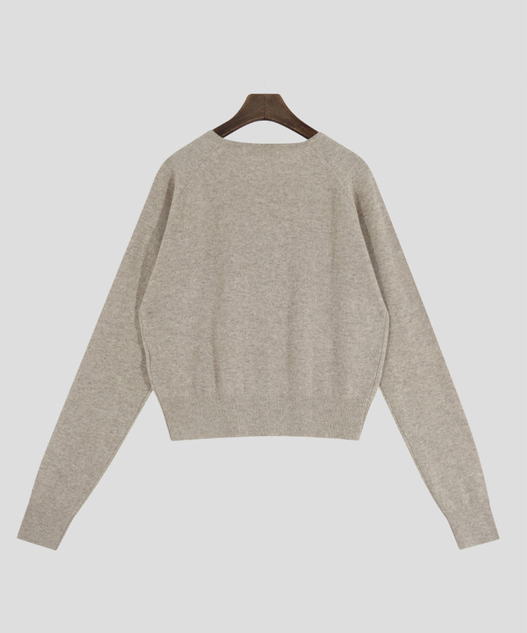 ラウンドネックカーディガン