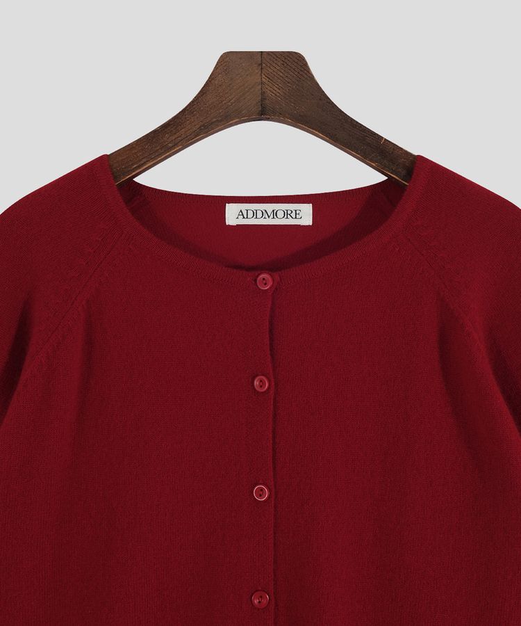 ラウンドネックカーディガン