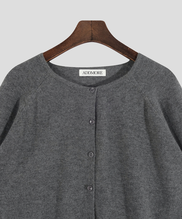 ラウンドネックカーディガン