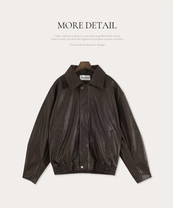 レザーオーバーフィットジャケット