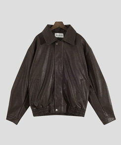 レザーオーバーフィットジャケット