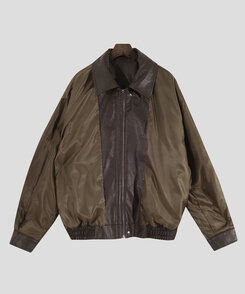 レザーオーバーフィットジャケット