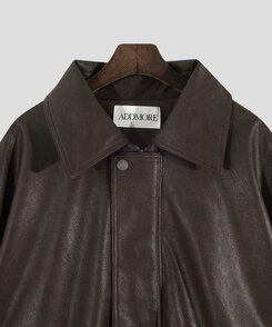 レザーオーバーフィットジャケット
