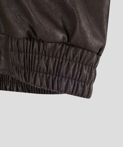 レザーオーバーフィットジャケット