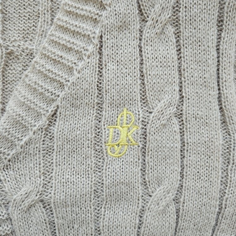 ケーブルクロップVネックニットカーディガン