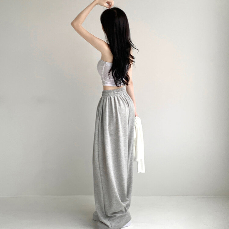 윈드 허리 밴딩 앞핀턱 사이드핀턱 폴딩 밴딩 와이드 하이웨스트 로우라이즈 트레이닝 팬츠 바지 키작녀 키큰녀 빅사이즈 남녀공용 하비추천 사계절 그레이