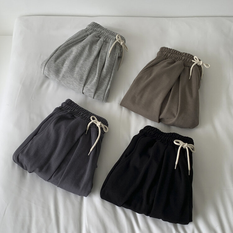 윈드 허리 밴딩 앞핀턱 사이드핀턱 폴딩 밴딩 와이드 하이웨스트 로우라이즈 트레이닝 팬츠 바지 키작녀 키큰녀 빅사이즈 남녀공용 하비추천 사계절