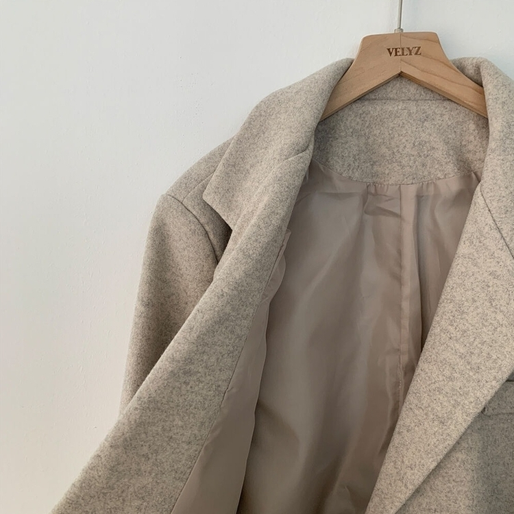 초봄까지쭉 박시 도톰 모직자켓 하프코트