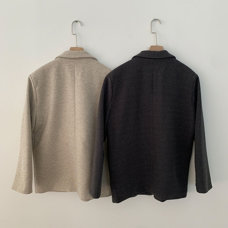 초봄까지쭉 박시 도톰 모직자켓 하프코트