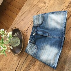 ミニスカート ローライズデニムミニスカート