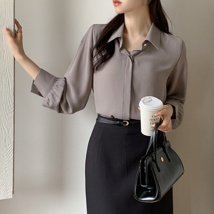 隠しボタンブラウス｜ブラウス｜韓国ファッション通販 SONA