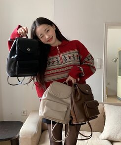 バックバッグ・スクールバッグ ミニバッグパック DARK BEIGE