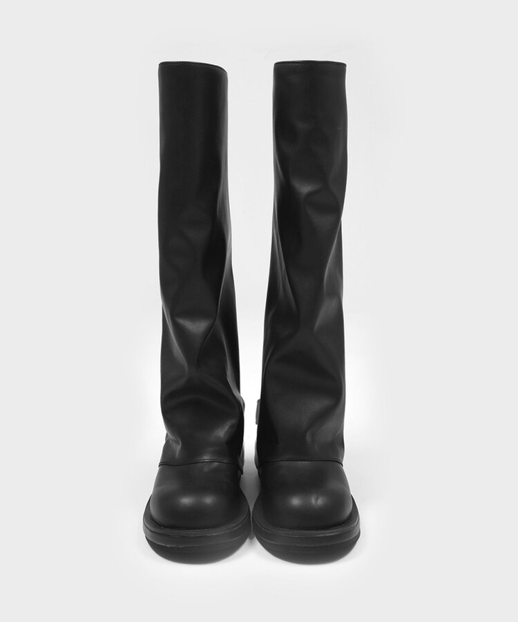 レザーバックルロングブーツ｜ブーツ｜韓国ファッション通販 SONA