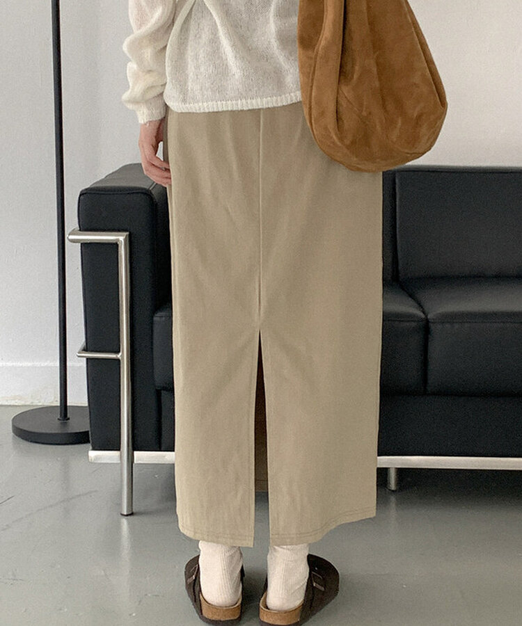 コットンロングスカート BEIGE
