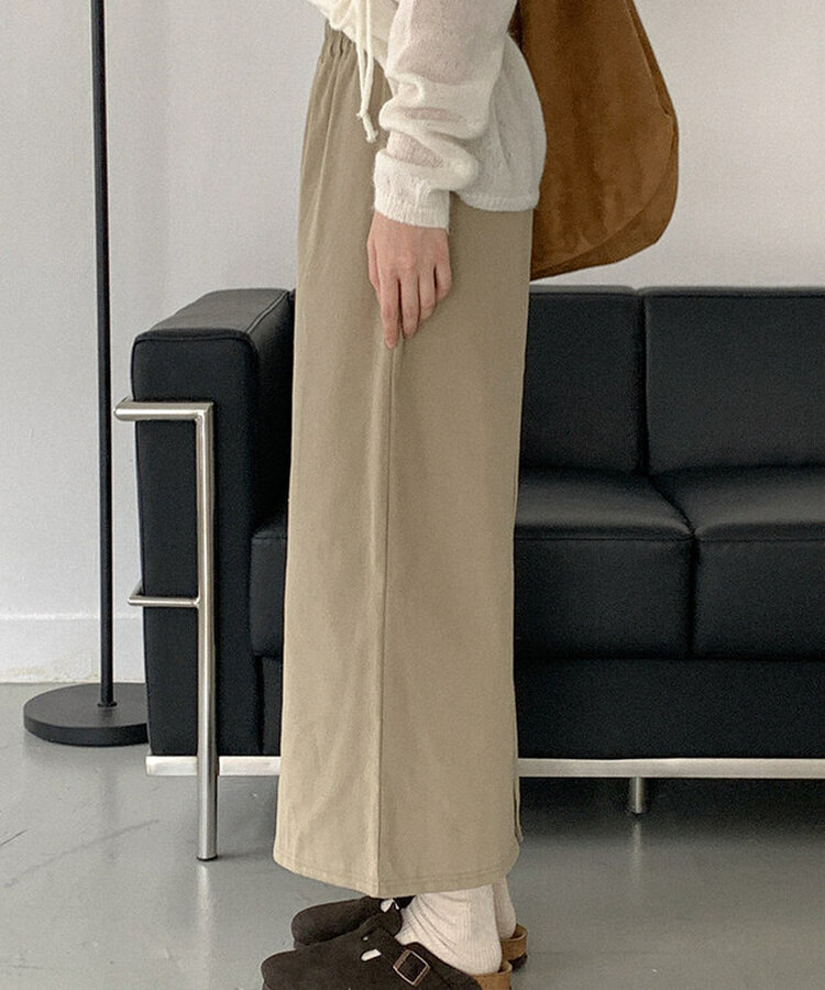 コットンロングスカート BEIGE