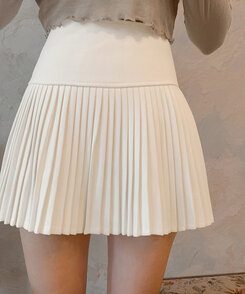 ミニスカート プリーツミニスカート IVORY