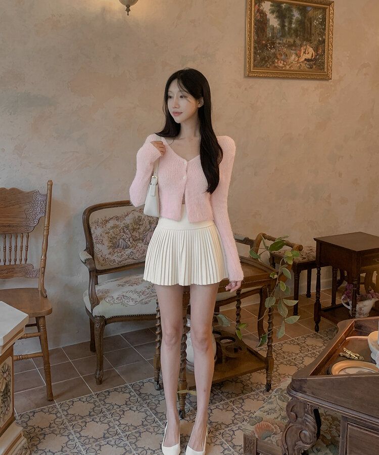 プリーツミニスカート IVORY