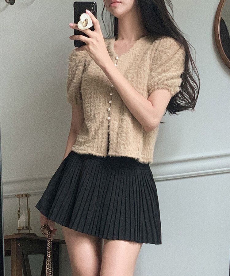 プリーツミニスカート BLACK