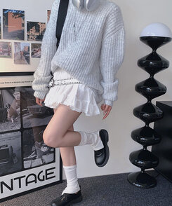 ファッション雑貨 ユニークポイントレザーベルト WHITE